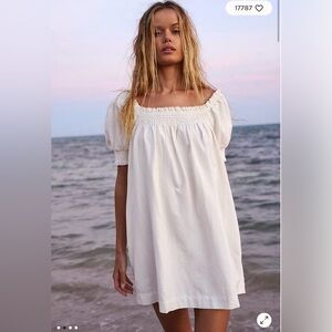 Free People White Mila Mini Dress